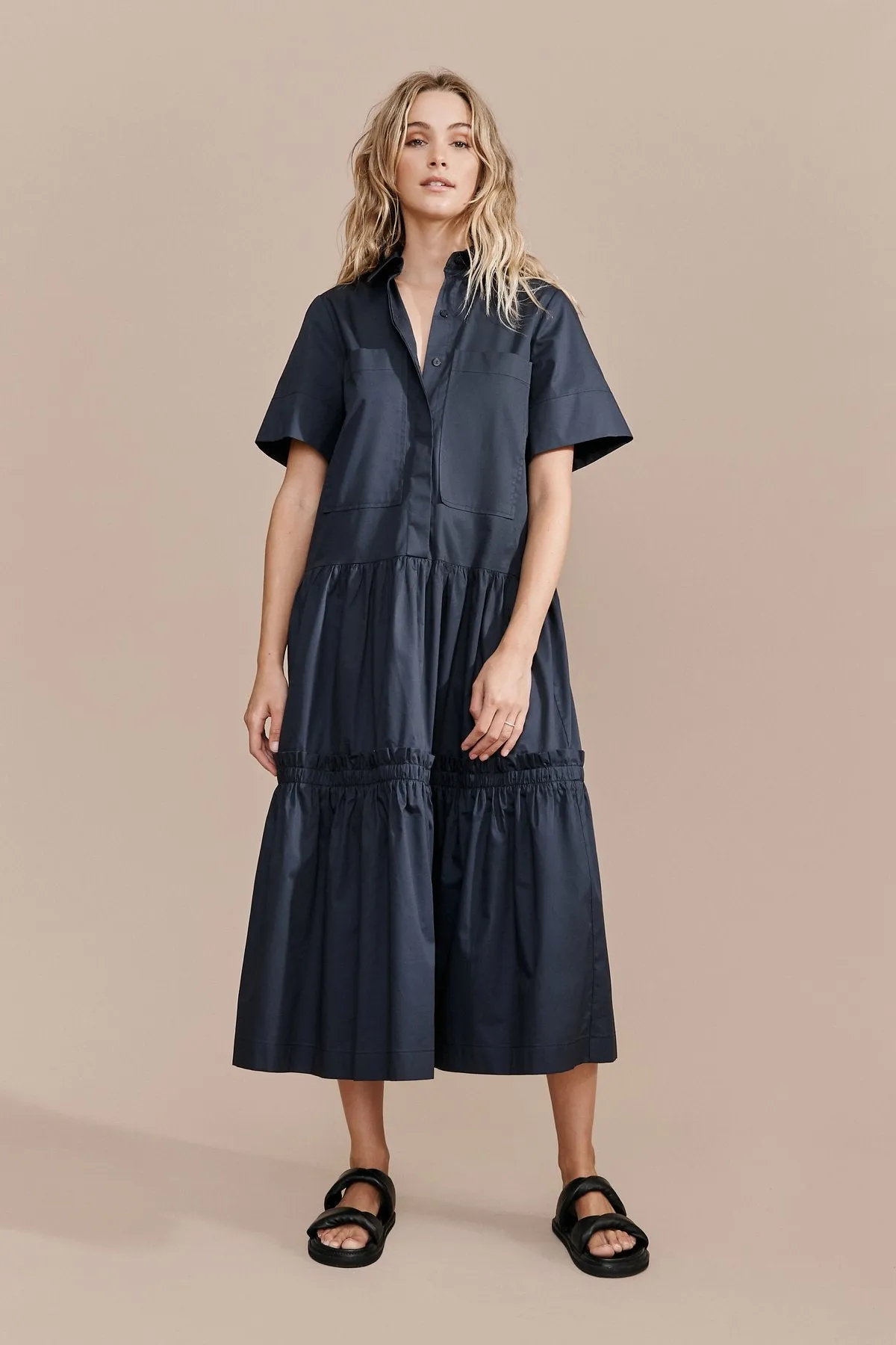 Aho Dress- Deep Navy