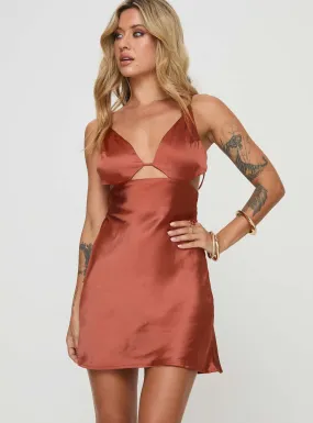 Alexo Mini Dress Rust