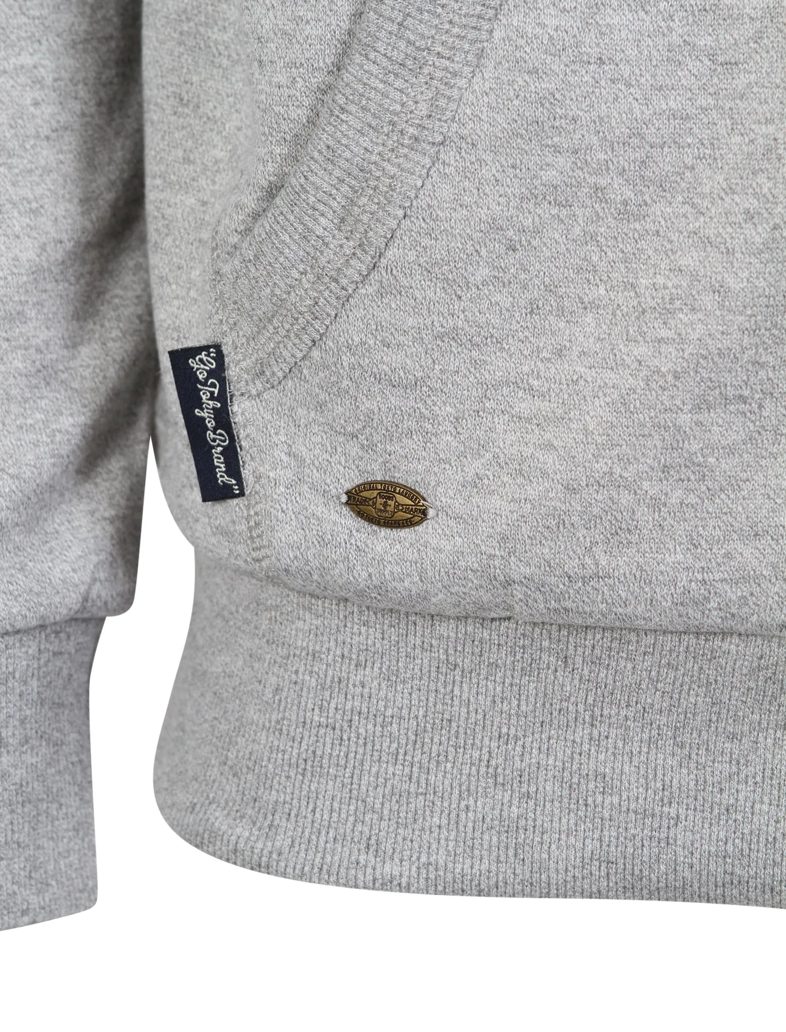 Amber Valley Borg Lined Hoodie in Mid Grey / Ivory Marl - Tokyo Laundry