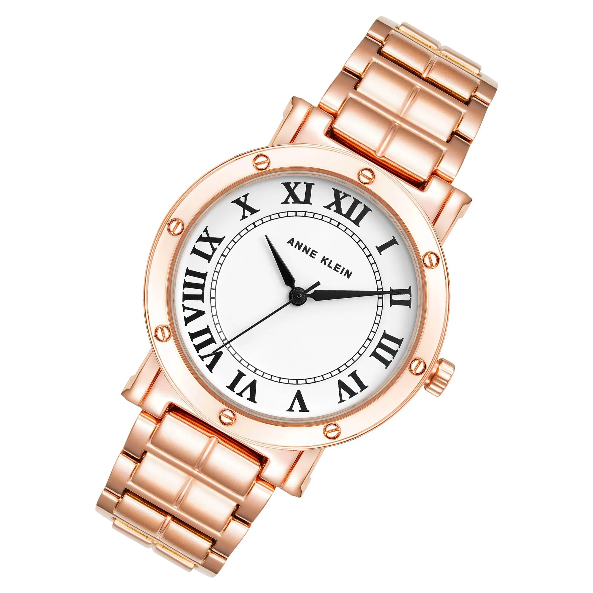 Anne Klein Rose Gold Band White Dial Women's Watch - AK4012WTRG