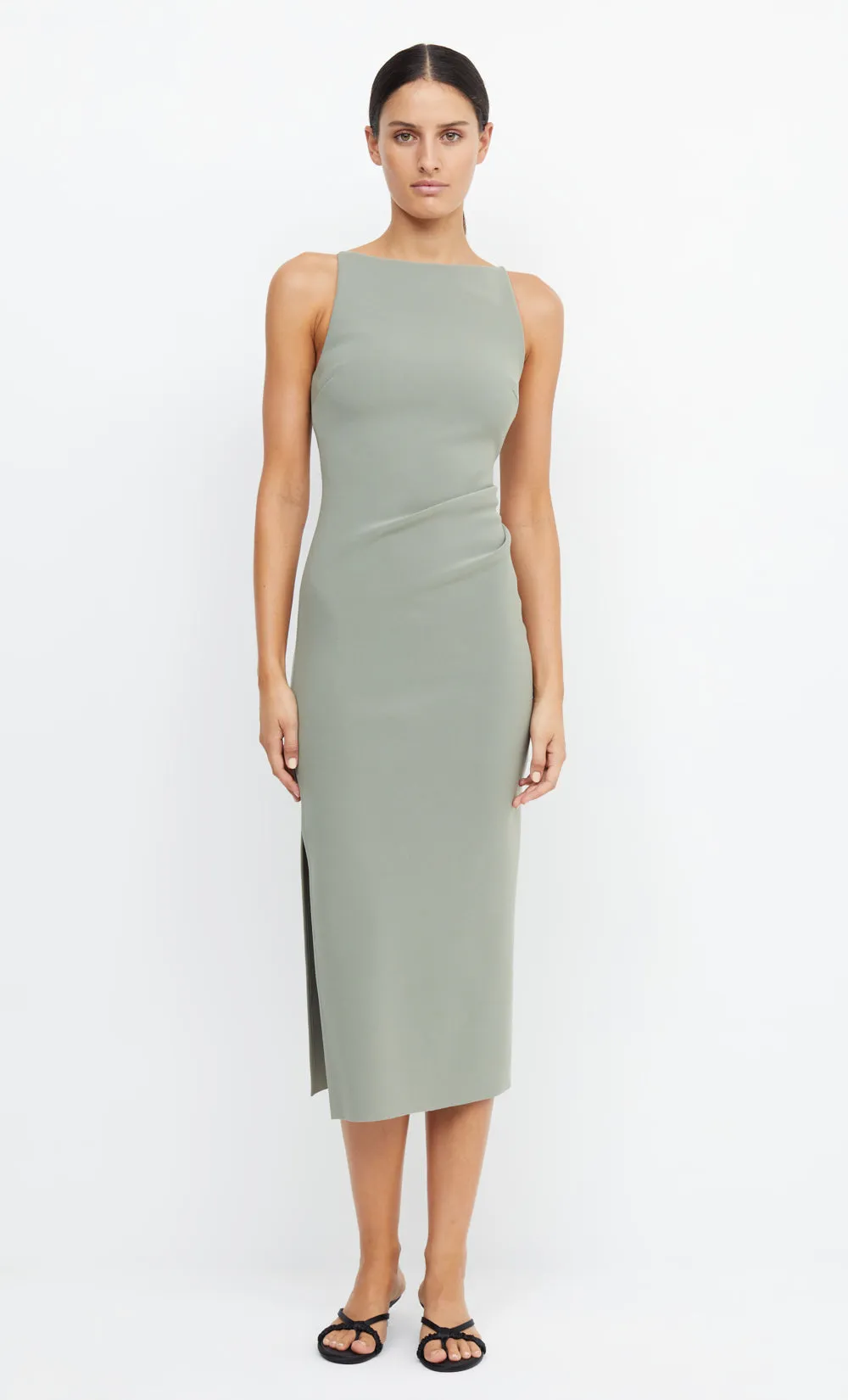 BE MINE TUCK DRESS - SAGE