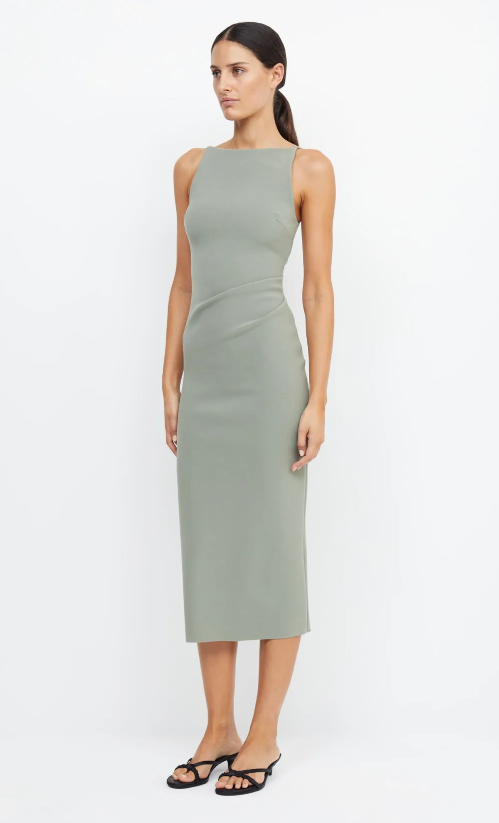 BE MINE TUCK DRESS - SAGE