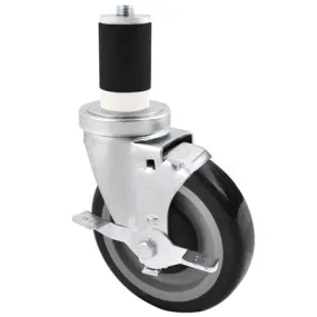 BK Resources 5" Casters with Brake, Set of 4