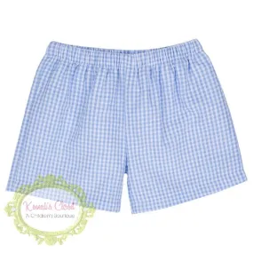 Blue Gingham Shorts