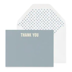 blue thank you note set