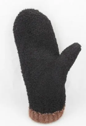 Bouclé Lined Alpaca Mittens