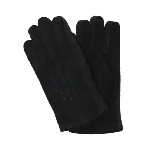 Cashmere-Lined Suede Gloves in Dark Blue