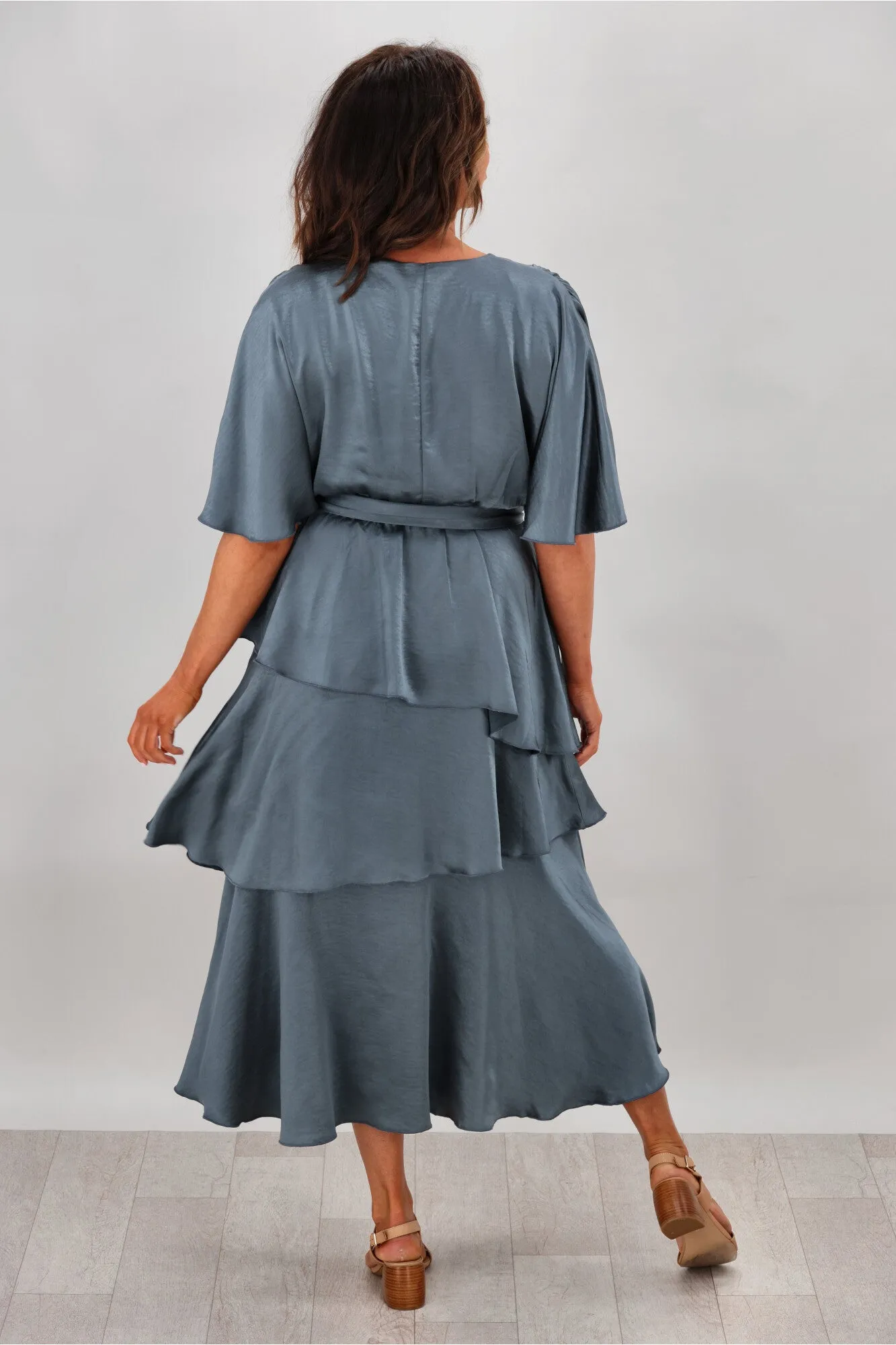 Celebration by Shine On Marissa Midi Dress Stormy Grey