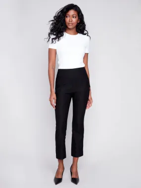 CROP PANT WITH HEM SLIT