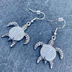 Crystal Sea Turtle Earrings - SK2590E