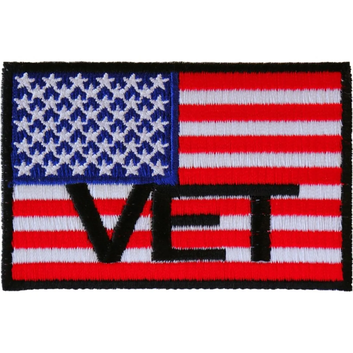 Daniel Smart American Flag Vet Embroidered Patch, 3 x 2 inches