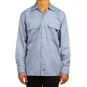 Dickies Mens L/S Work Shirt - Light Blue