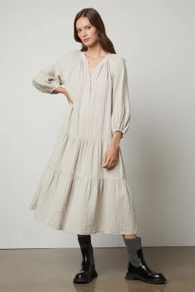 DIXON COTTON GAUZE TIERED DRESS