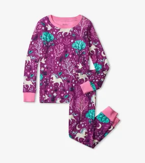 Enchanted Forest Organic Cotton Girls Pajama Set | Hatley