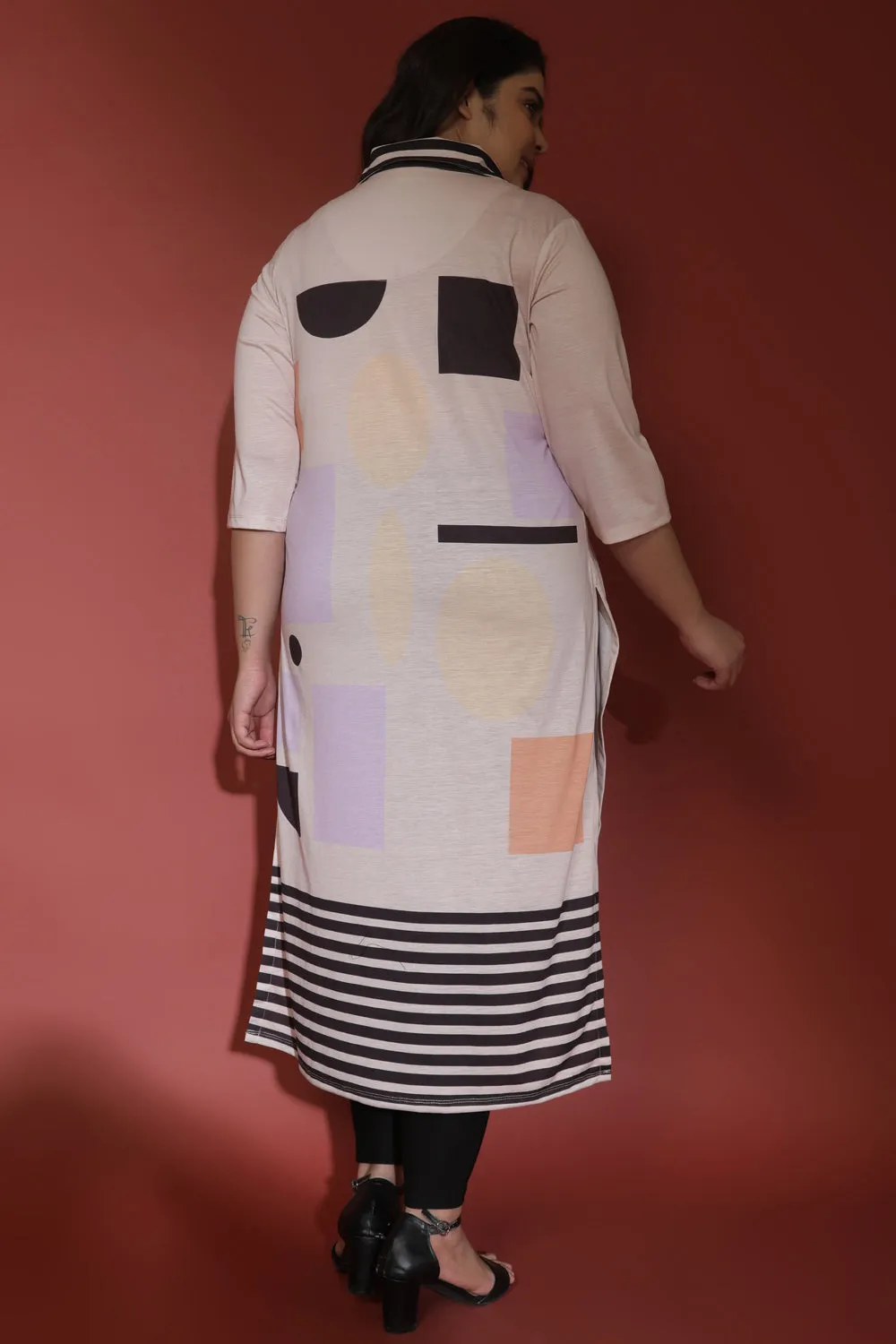 Geometric Modern Art Printed Kurta