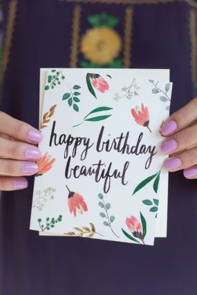 Happy Birthday Beautiful Card