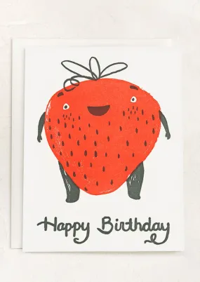 Happy Strawberry Birthday Card