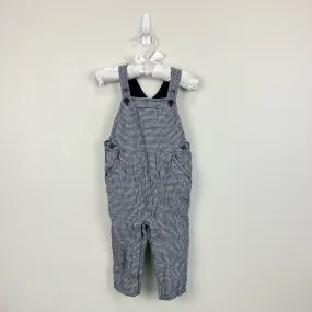 Janie and Jack Navy Blue Houndstooth Overalls 6-12 Months