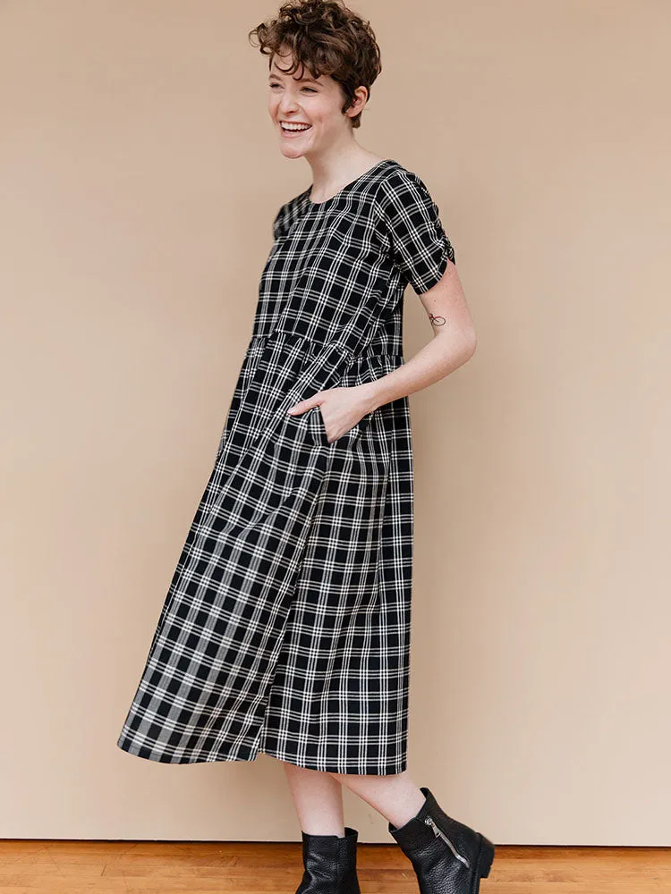 Kavita Dress - Black Plaid