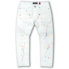 M1750 Super Sauce Biker Jeans - White