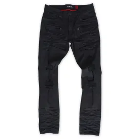 M1925 Rochester Coded Shredded Jeans - Black/Black