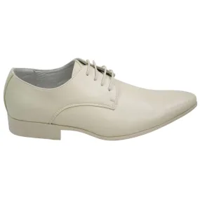 Mens Blue Black Cream Beige Leather Italian Design Shoes Pointed Laced Smart