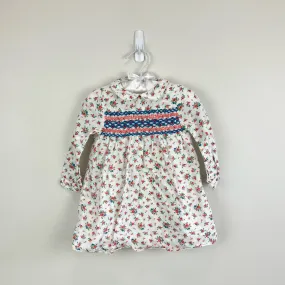 Mini Boden Smocked Floral Dress 6-12 Months