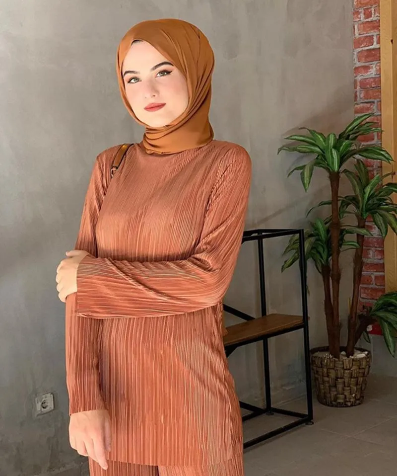 Muslim Clothing Wear 2 Piece Set Pants With Top