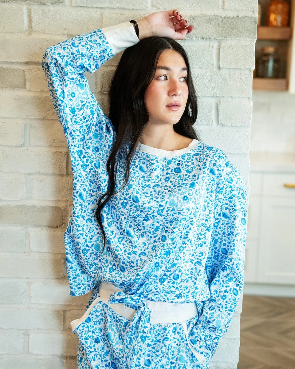 Must be Satin Pajamas - Blue Floral