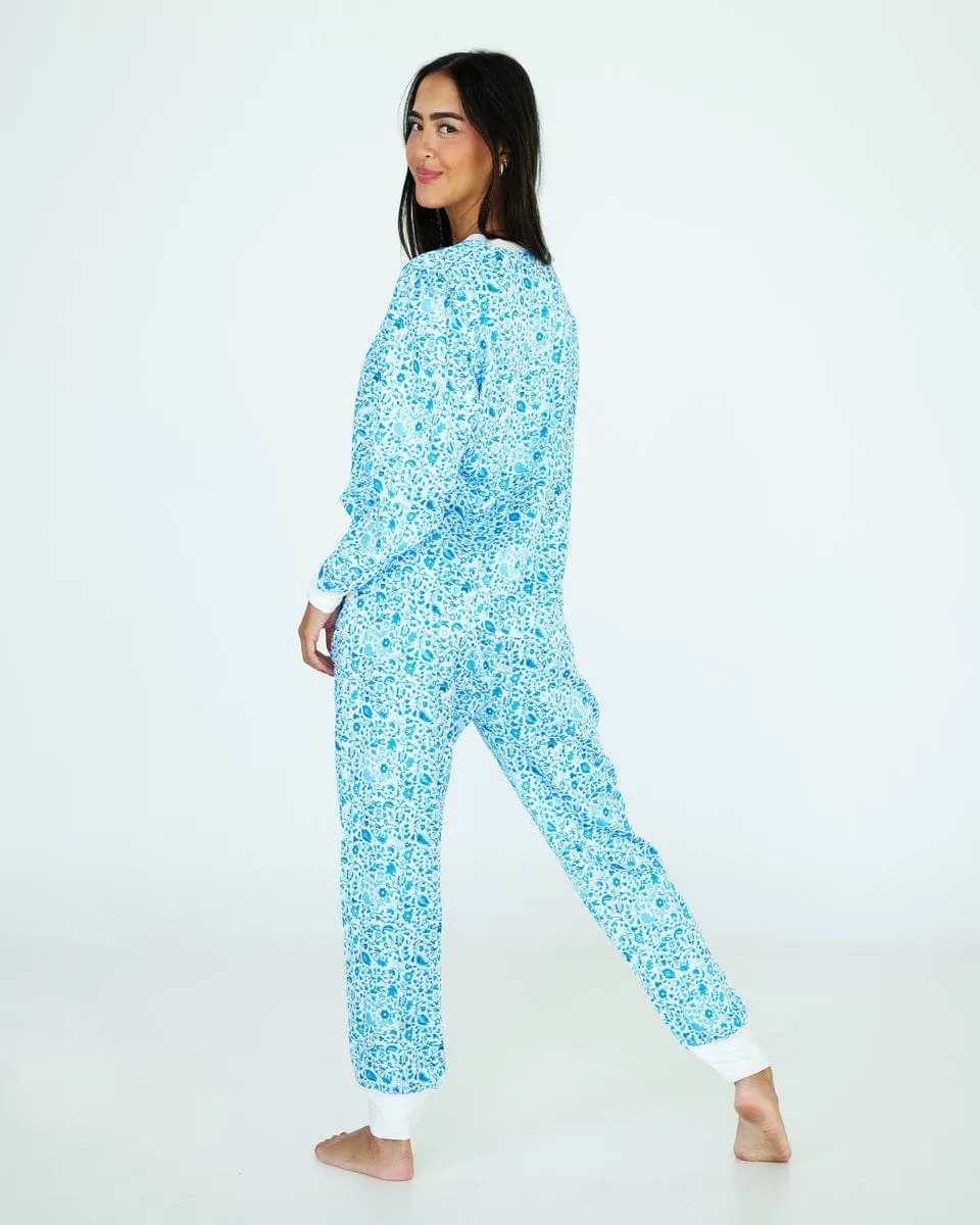 Must be Satin Pajamas - Blue Floral