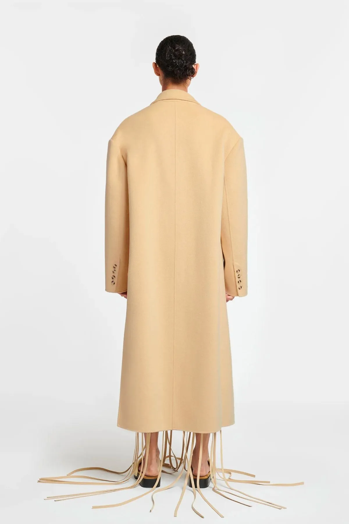 Nanushka Veda Oversized Single Breasted Coat - Creme