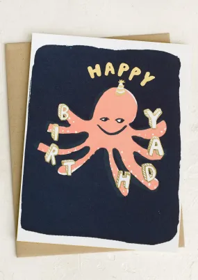 Octopus Birthday Card