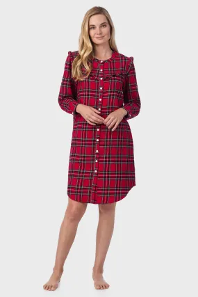 Red Tartan Womens Nightshirt