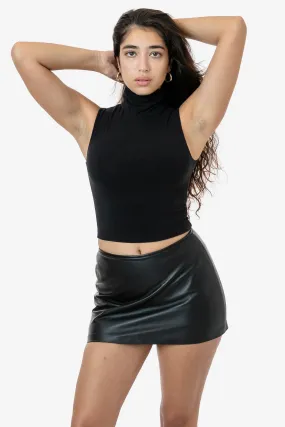 RLH739 - Leather Micro Mini Skort