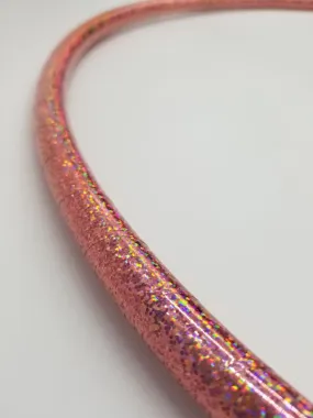 Rose Quartz Glitter Taped Hula Hoop