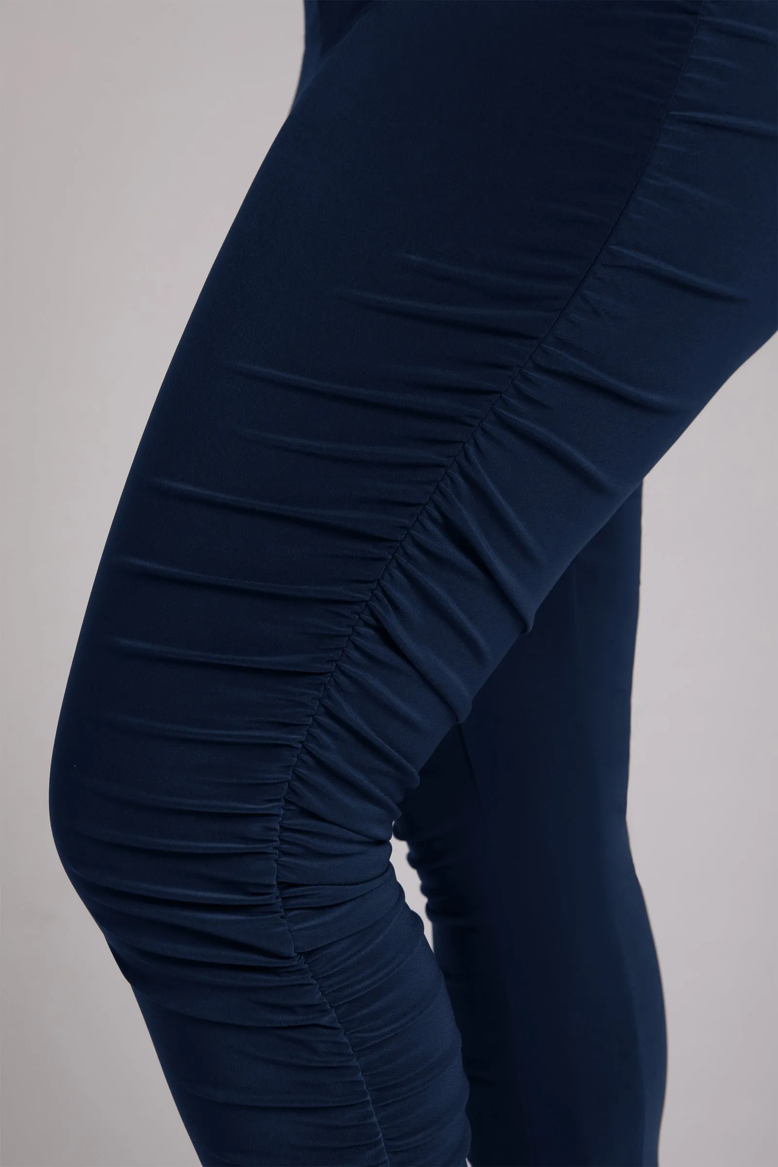 Ruched Skinny Pant | Navy