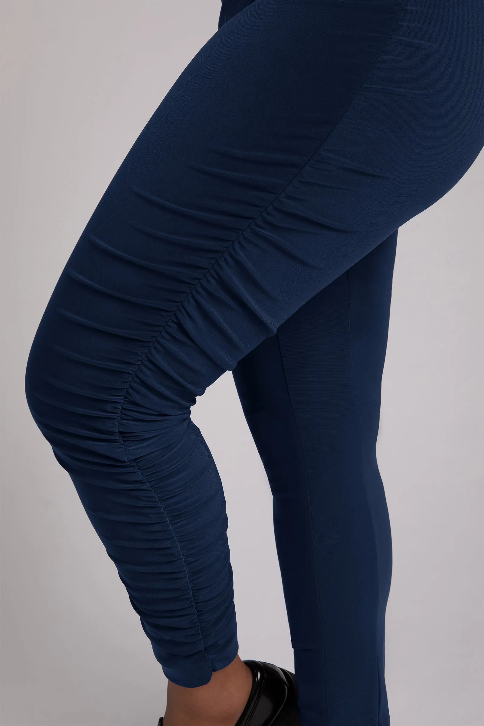 Ruched Skinny Pant | Navy