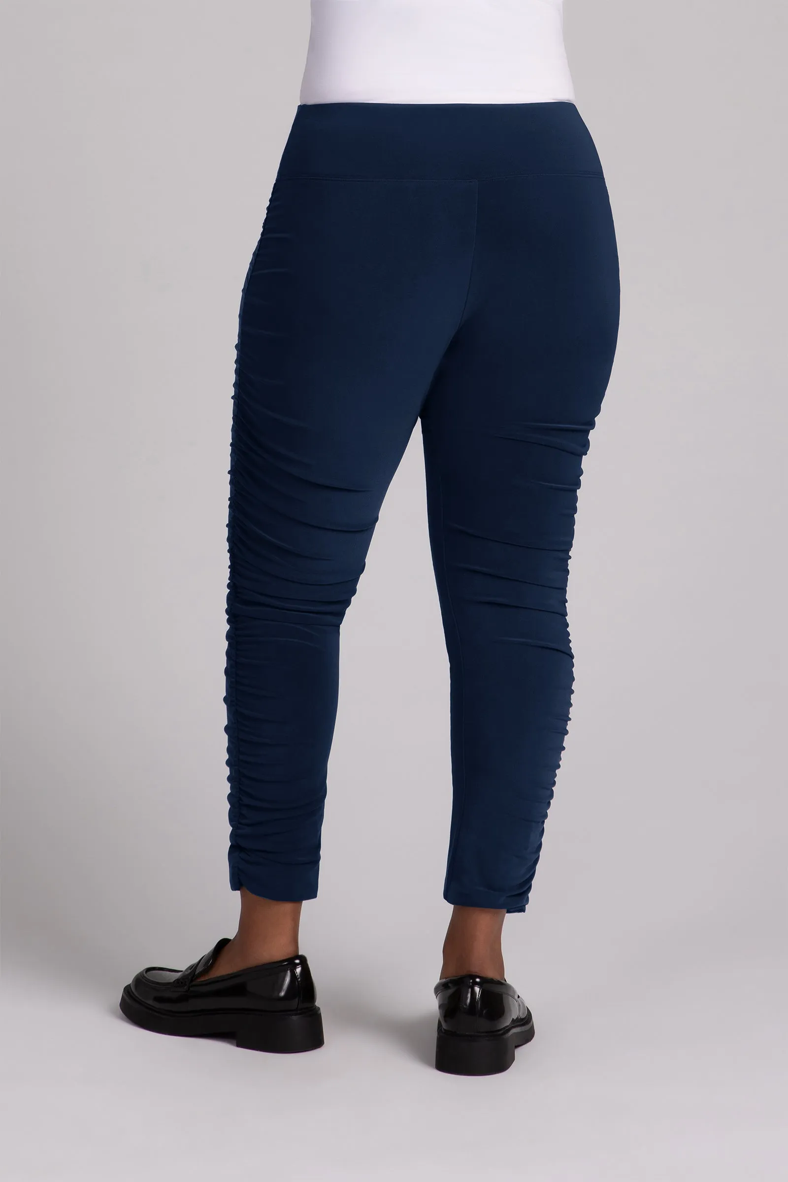 Ruched Skinny Pant | Navy