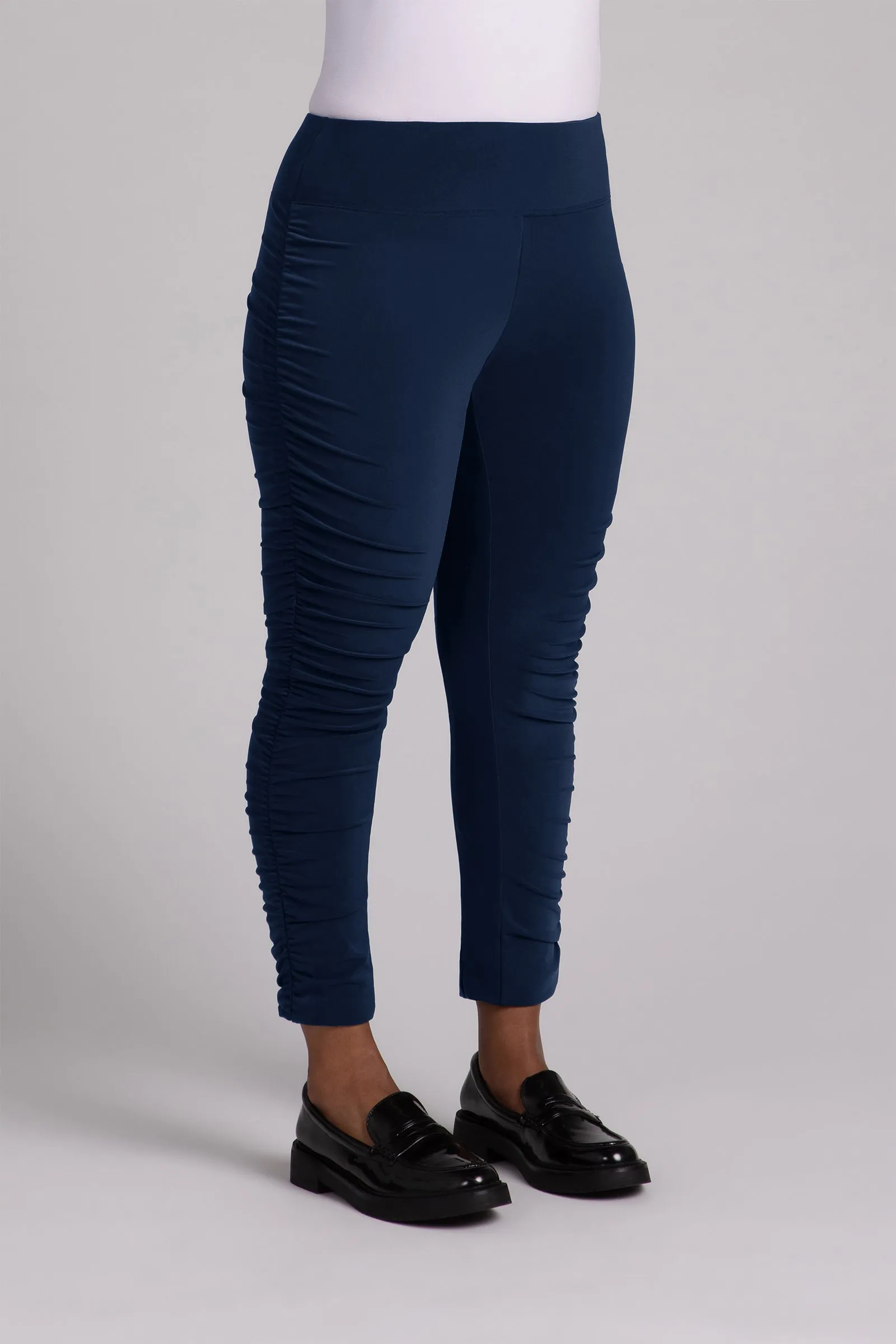 Ruched Skinny Pant | Navy