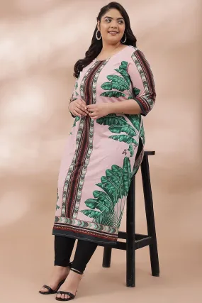 Tropical Pink Printed Kurti