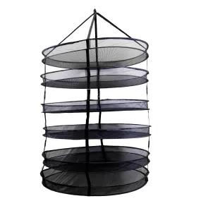 Viagrow 4FT. x 4FT. Net Hanging Herb Drying Rack, 6 Layer, Black (Case of 6)