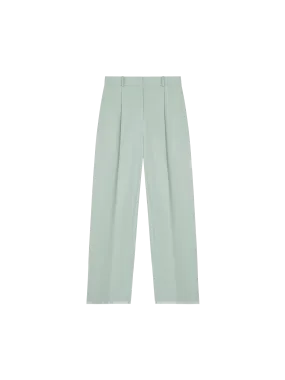 Women's Organic Cotton Tailored Trousers—Eucalyptus Blue